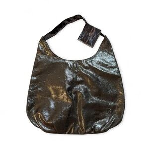 Beyoncé Pulse Perfume Tote Bag, Shimmering Silver, 15.5” x 12” NWT